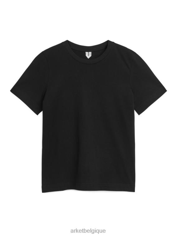ARKET t-shirt à col rond femmes noir T46DR280 vêtements