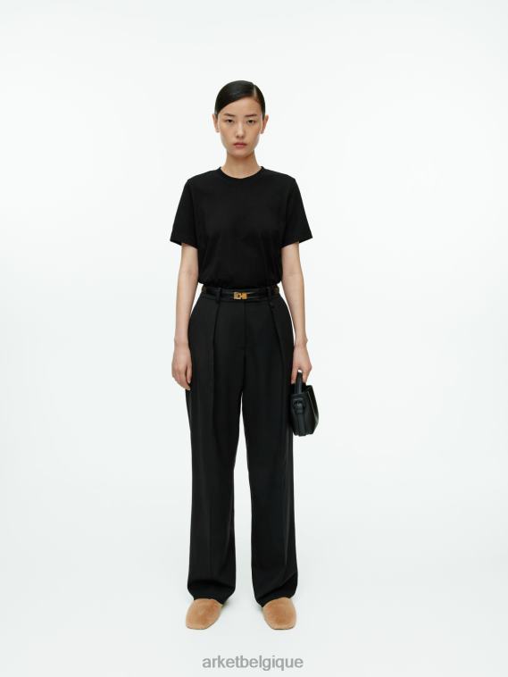 ARKET t-shirt à col rond femmes noir T46DR280 vêtements
