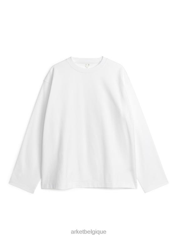 ARKET t-shirt décontracté à manches longues femmes blanc T46DR1035 vêtements