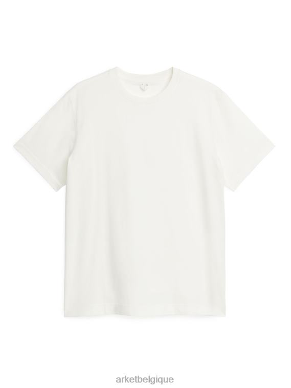 ARKET t-shirt d'épaisseur moyenne femmes blanc cassé T46DR989 vêtements