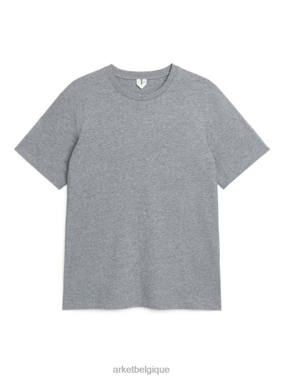 ARKET t-shirt d'épaisseur moyenne femmes gris mélangé T46DR988 vêtements