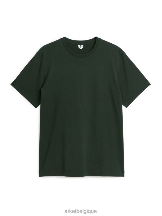ARKET t-shirt d'épaisseur moyenne femmes vert foncé T46DR990 vêtements