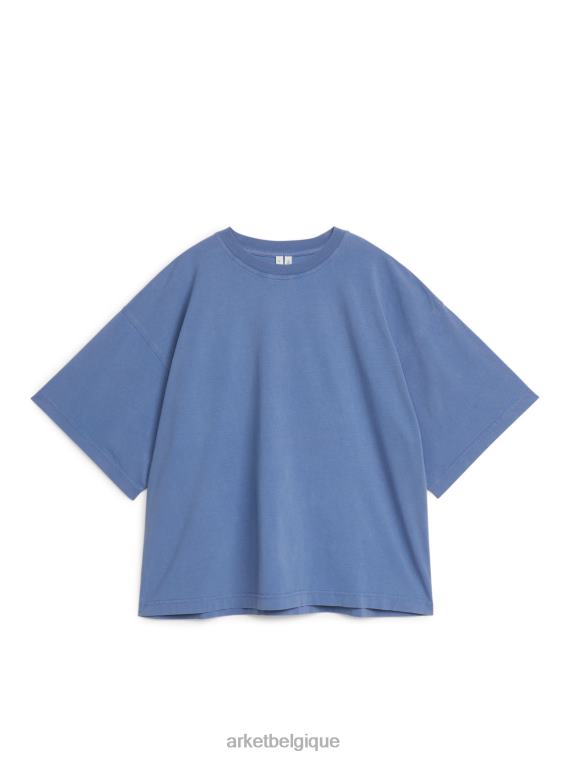 ARKET t-shirt en cotton femmes bleu T46DR305 vêtements