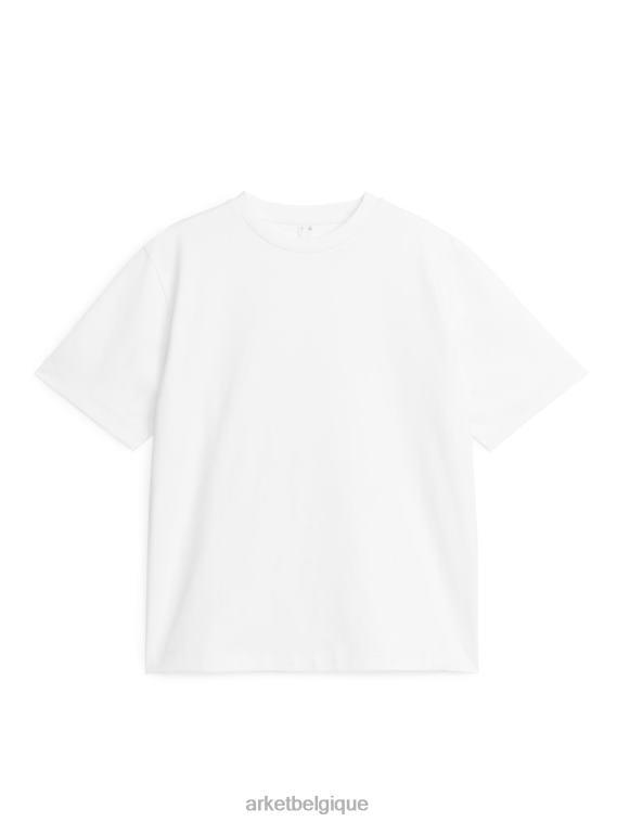 ARKET t-shirt interlock femmes blanc T46DR1008 vêtements