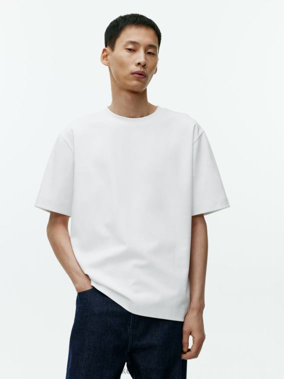 ARKET t-shirt interlock femmes blanc T46DR1008 vêtements