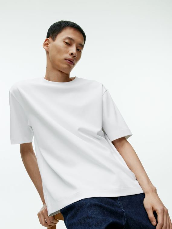 ARKET t-shirt interlock femmes blanc T46DR1008 vêtements