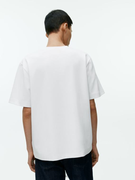 ARKET t-shirt interlock femmes blanc T46DR1008 vêtements