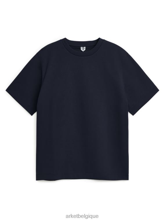 ARKET t-shirt interlock femmes bleu foncé T46DR1009 vêtements