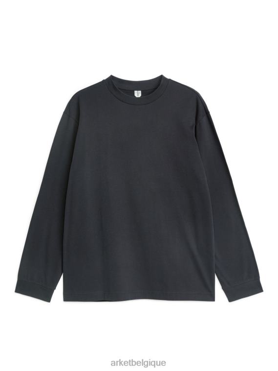 ARKET t-shirt léger à manches longues femmes noir T46DR1042 vêtements