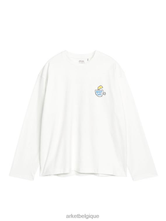 ARKET t-shirt à manches longues café femmes blanc T46DR1038 vêtements