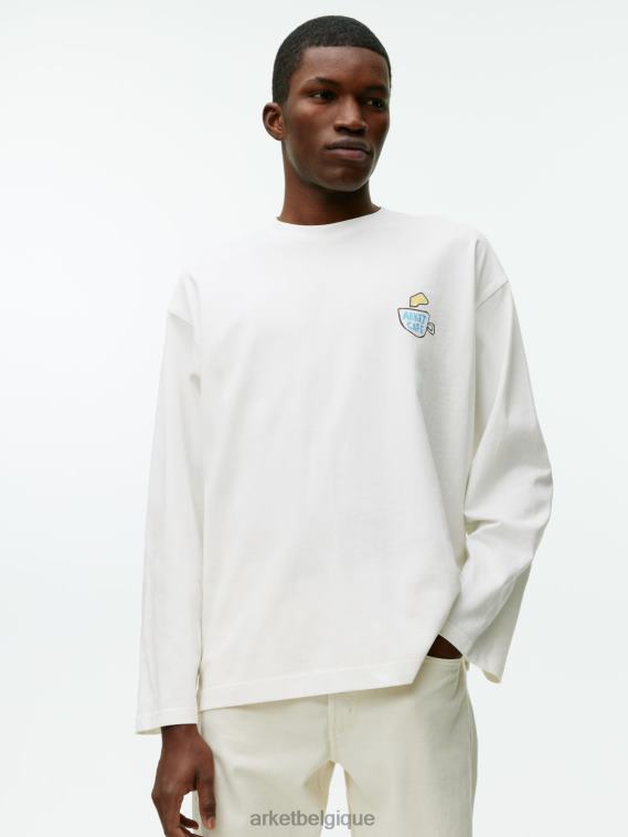 ARKET t-shirt à manches longues café femmes blanc T46DR1038 vêtements