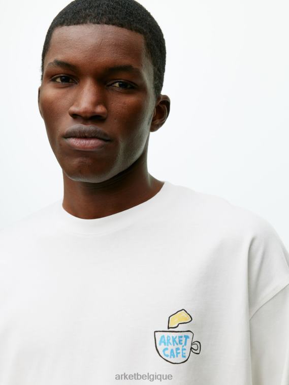 ARKET t-shirt à manches longues café femmes blanc T46DR1038 vêtements