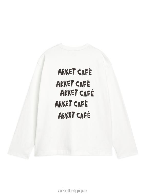 ARKET t-shirt à manches longues café femmes blanc T46DR1038 vêtements