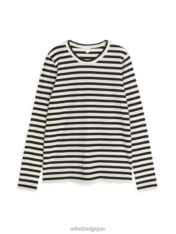 ARKET t-shirt à manches longues femmes noir/beige T46DR362 vêtements