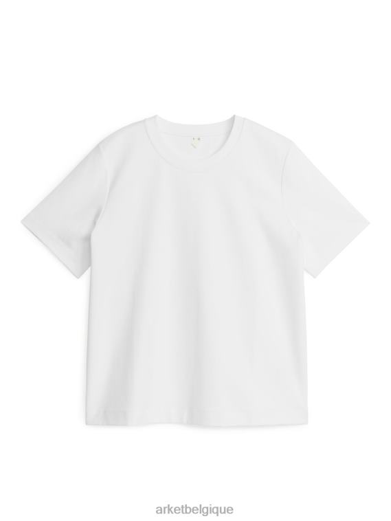 ARKET t-shirt épais femmes blanc T46DR339 vêtements