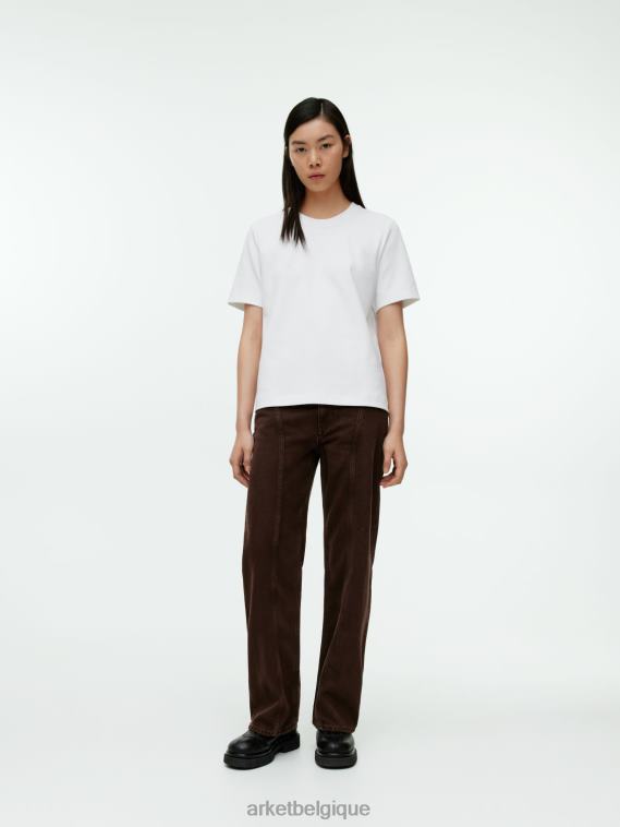 ARKET t-shirt épais femmes blanc T46DR339 vêtements