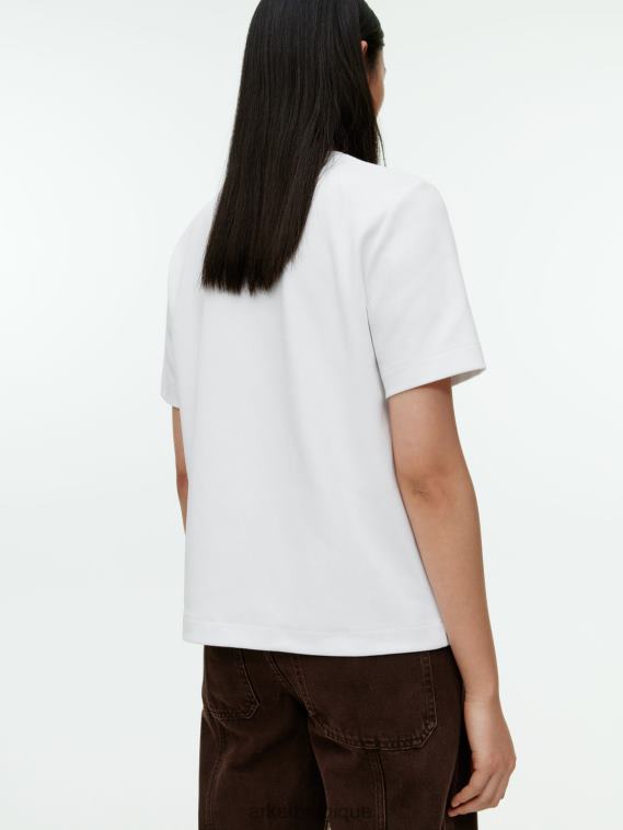 ARKET t-shirt épais femmes blanc T46DR339 vêtements