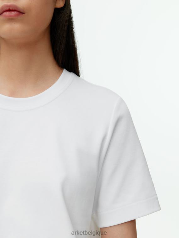 ARKET t-shirt épais femmes blanc T46DR339 vêtements