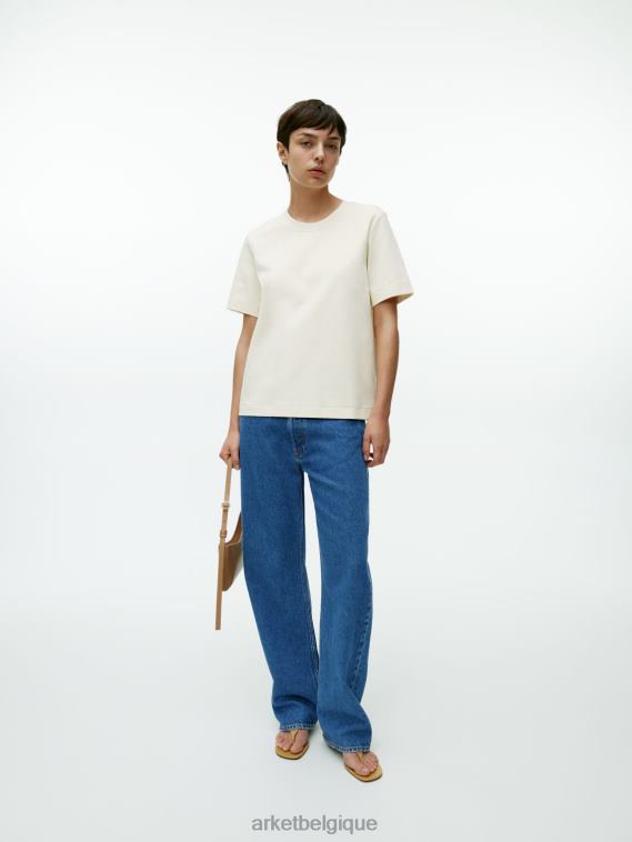 ARKET t-shirt épais femmes blanc cassé T46DR316 vêtements