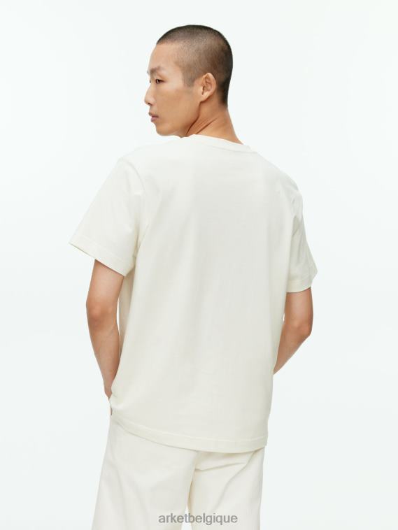 ARKET t-shirt épais femmes blanc cassé T46DR996 vêtements