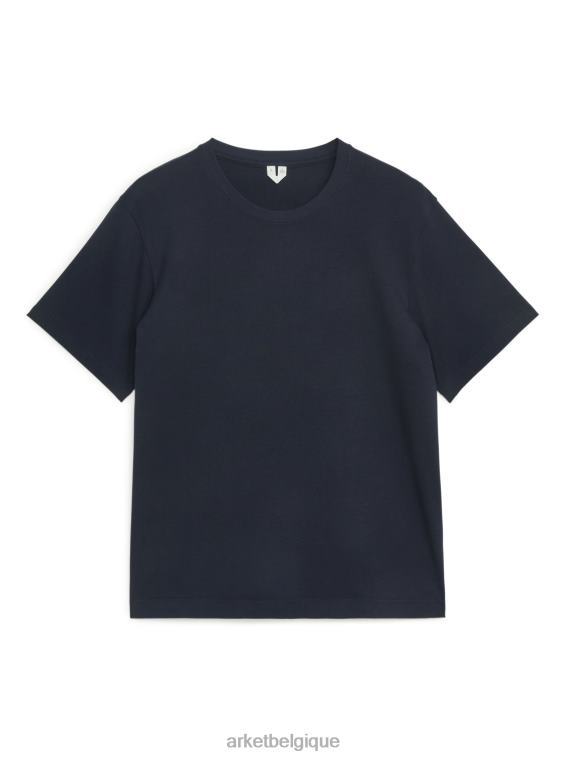 ARKET t-shirt épais femmes bleu foncé T46DR999 vêtements