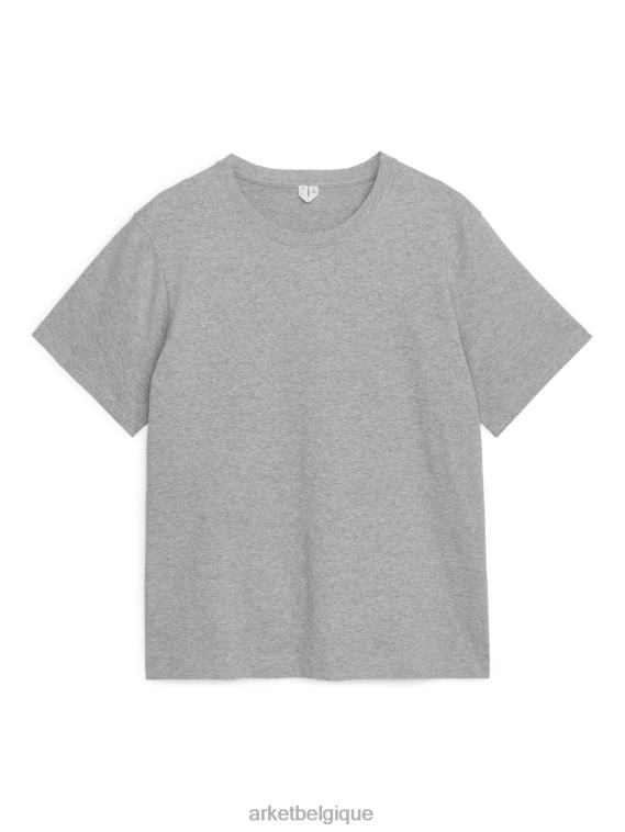 ARKET t-shirt épais femmes mélange gris clair T46DR997 vêtements