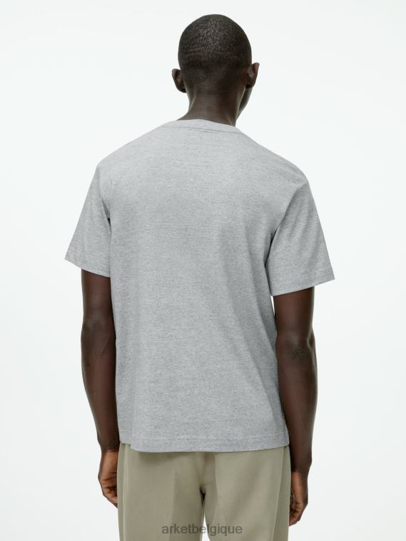 ARKET t-shirt épais femmes mélange gris clair T46DR997 vêtements