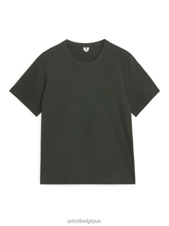 ARKET t-shirt épais femmes vert forêt foncé T46DR1000 vêtements