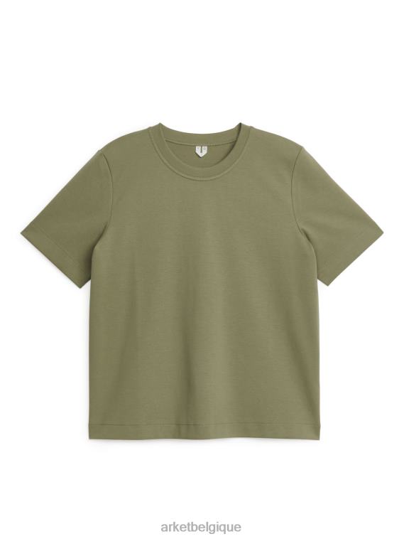 ARKET t-shirt épais femmes vert kaki T46DR317 vêtements