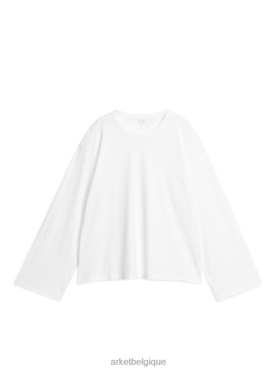 ARKET t-shirt surdimensionné femmes blanc T46DR352 vêtements