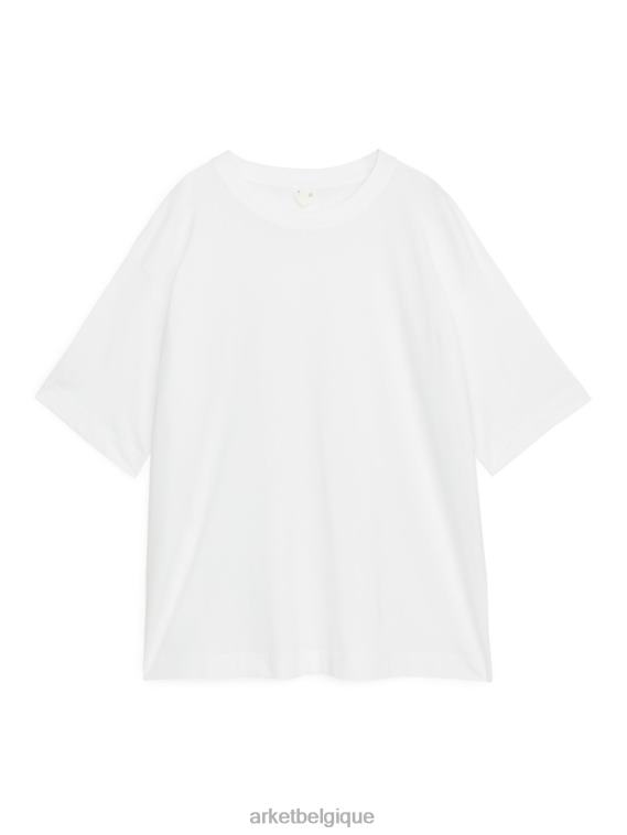 ARKET t-shirt surdimensionné femmes blanc T46DR390 vêtements