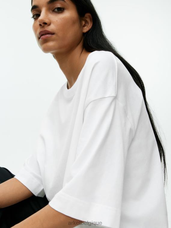 ARKET t-shirt surdimensionné femmes blanc T46DR390 vêtements