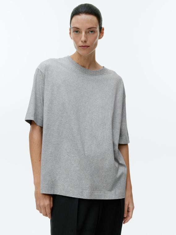 ARKET t-shirt surdimensionné femmes gris mélangé T46DR276 vêtements