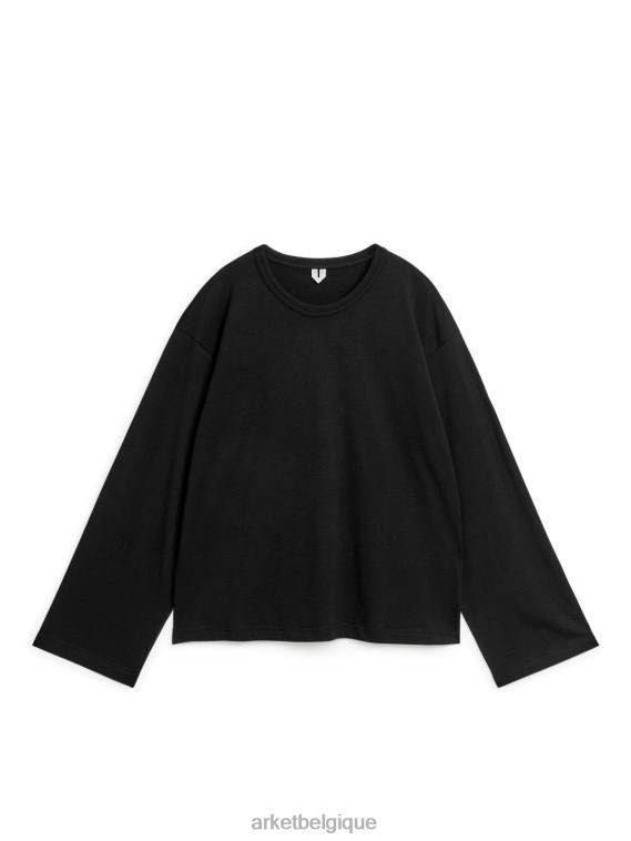 ARKET t-shirt surdimensionné femmes noir T46DR353 vêtements