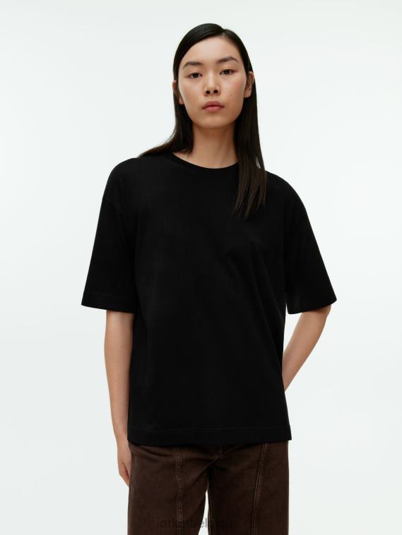 ARKET t-shirt surdimensionné femmes noir T46DR389 vêtements