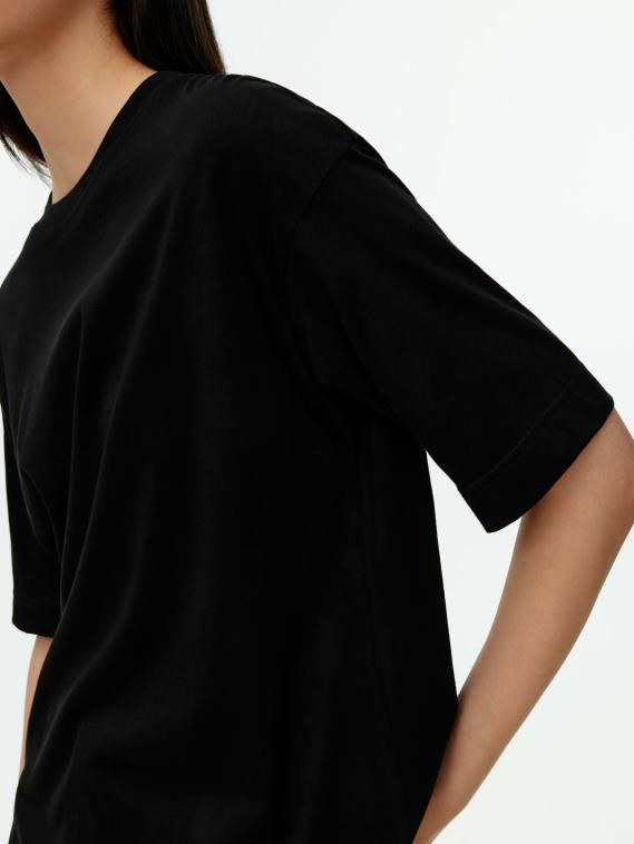 ARKET t-shirt surdimensionné femmes noir T46DR389 vêtements