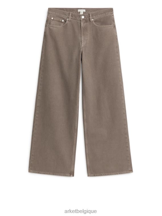 ARKET jean ample cloud low femmes Beige foncé T46DR160 vêtements