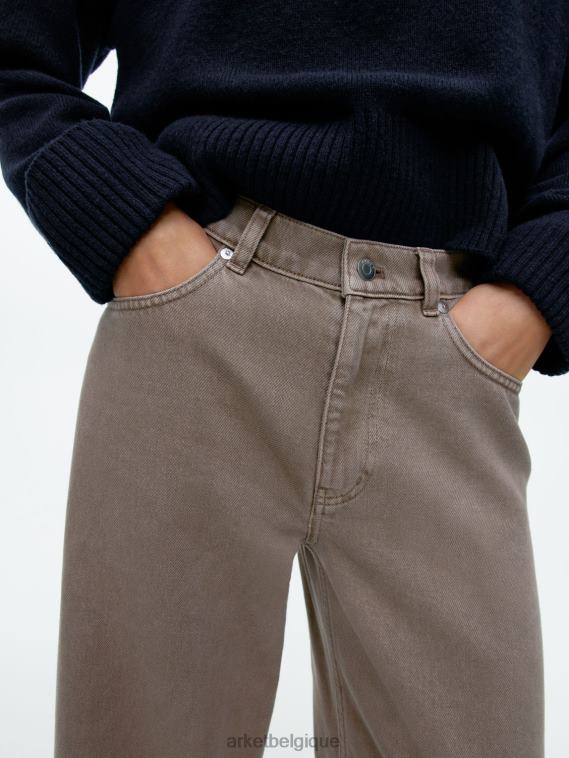 ARKET jean ample cloud low femmes Beige foncé T46DR160 vêtements