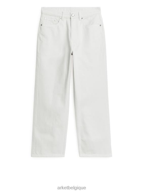 ARKET jean droit raccourci rose femmes blanc T46DR142 vêtements