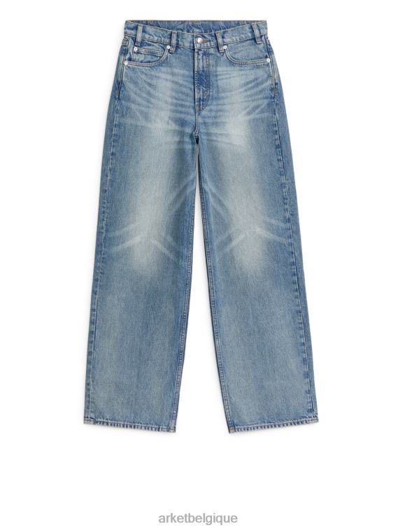 ARKET jean large taille haute en érable femmes bleu délavé T46DR159 vêtements