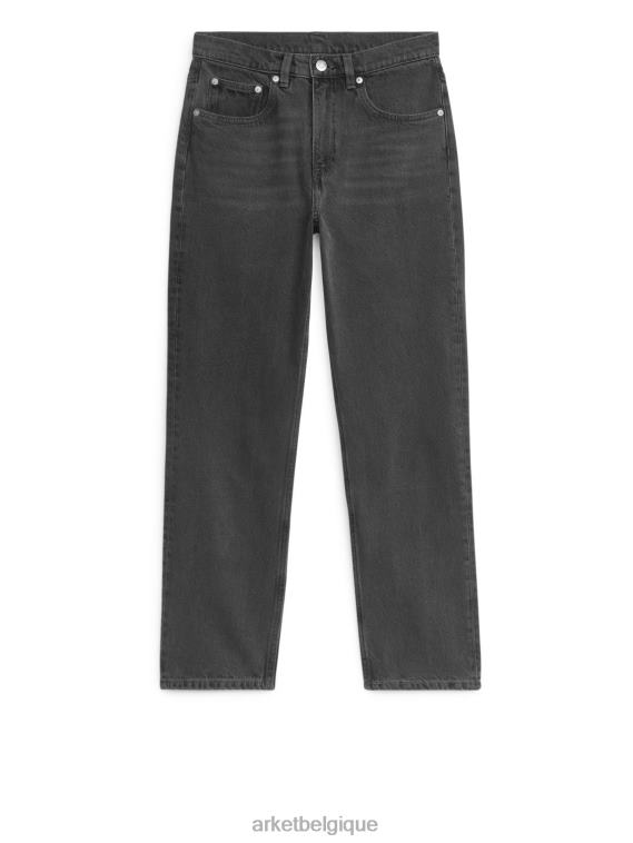 ARKET jean slim raccourci jade femmes noir délavé T46DR164 vêtements