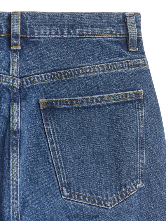ARKET jean slim stretch court jade femmes bleu T46DR163 vêtements