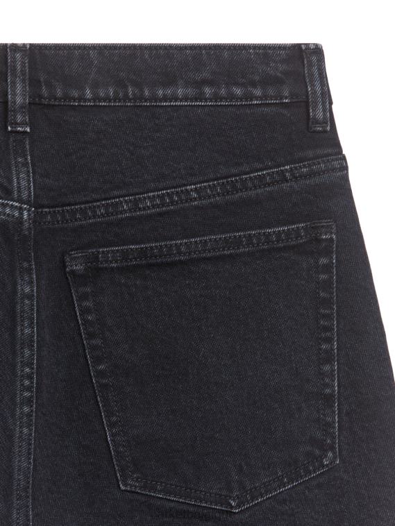 ARKET jean stretch raccourci évasé fougère femmes ancien noir T46DR146 vêtements