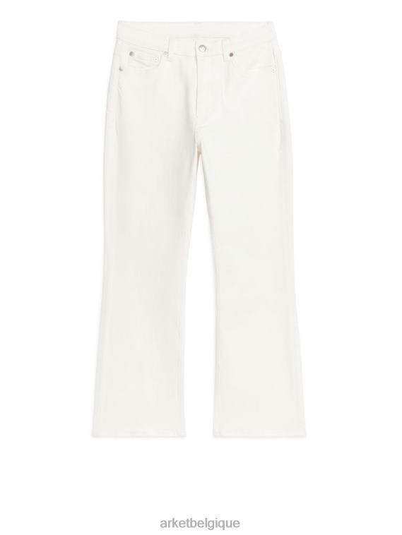 ARKET jean stretch raccourci évasé fougère femmes blanc T46DR149 vêtements