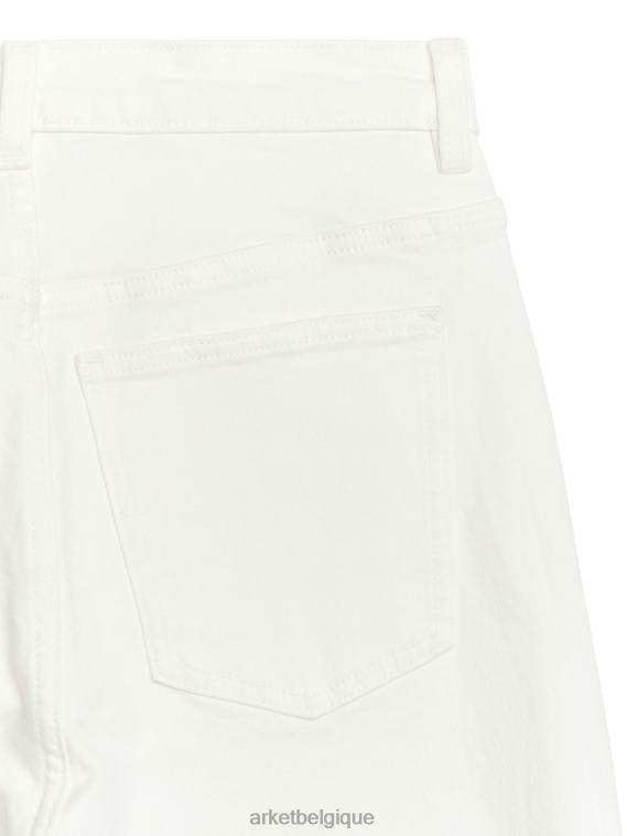 ARKET jean stretch raccourci évasé fougère femmes blanc T46DR149 vêtements