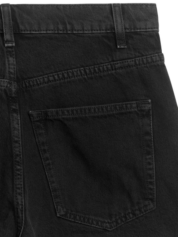 ARKET short en jean taille haute femmes noir T46DR153 vêtements