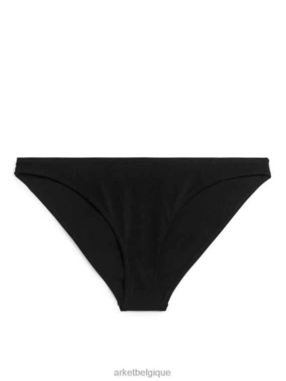 ARKET bas de bikini brillant taille basse femmes noir T46DR587 vêtements