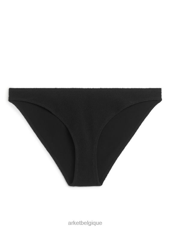 ARKET bas de bikini froissé taille basse femmes noir T46DR595 vêtements