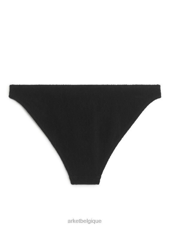 ARKET bas de bikini froissé taille basse femmes noir T46DR595 vêtements