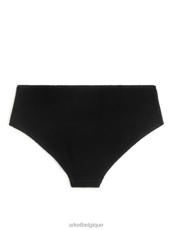 ARKET bas de bikini froissé taille basse femmes noir T46DR626 vêtements